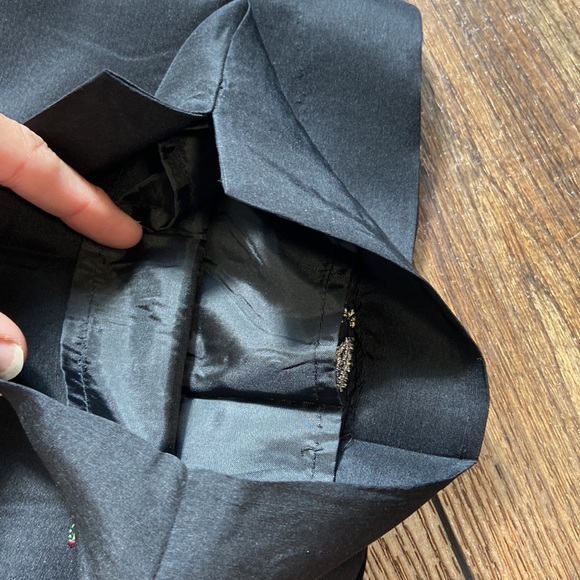 S.L.B. Embroidered Silk Cocktail Slacks Size 18 - Picture 5 of 11